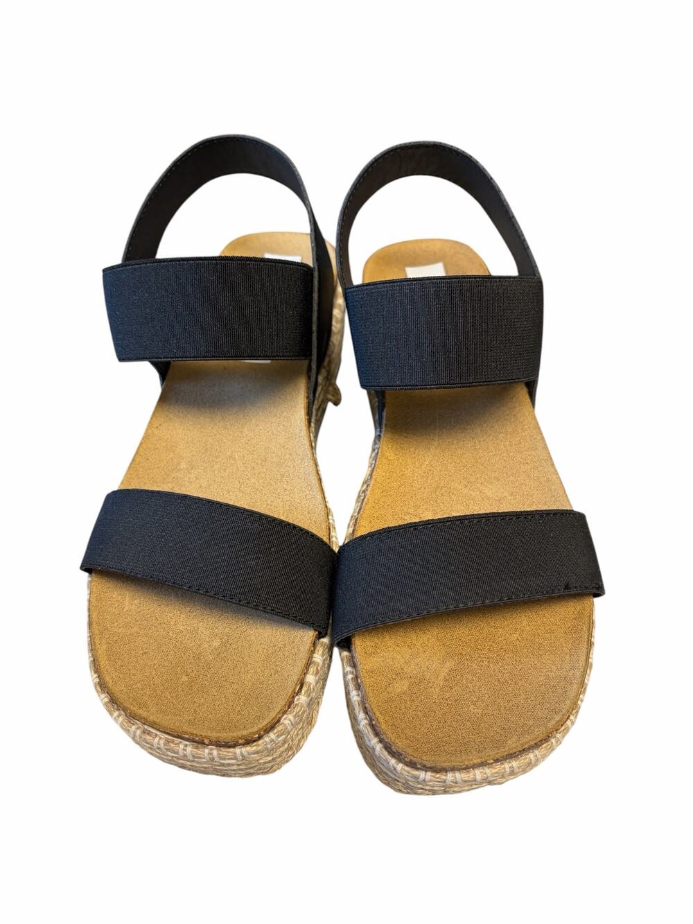 Steve Madden Jaklin Black Platform Espadrille Sandals Women’s Size 8